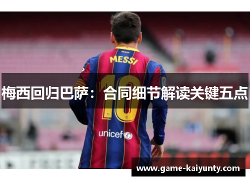 梅西回归巴萨：合同细节解读关键五点
